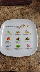 ROSH HASHANA SIMANIM PLATE PLASTIC 7'' SQ