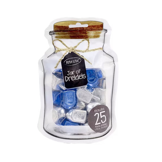 DREIDEL ''JAR'' 25 PK METALLIC