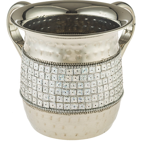 WASH CUP METAL SILVER SQUARES