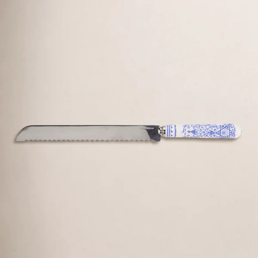 CHALLAH KNIFE SPODE BLUE AND WHITE