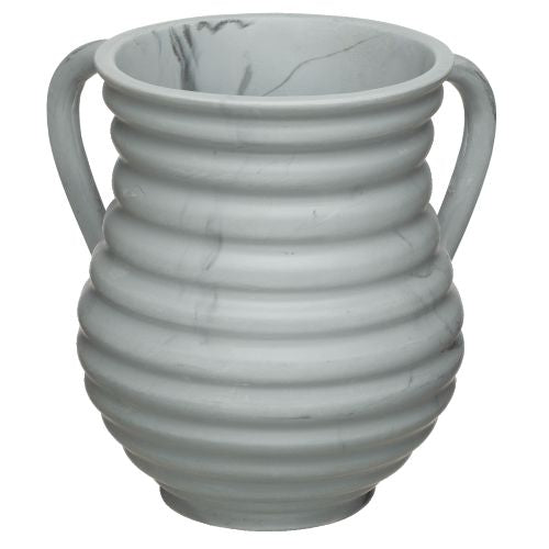 WASH CUP MARBLE GRAY POLY