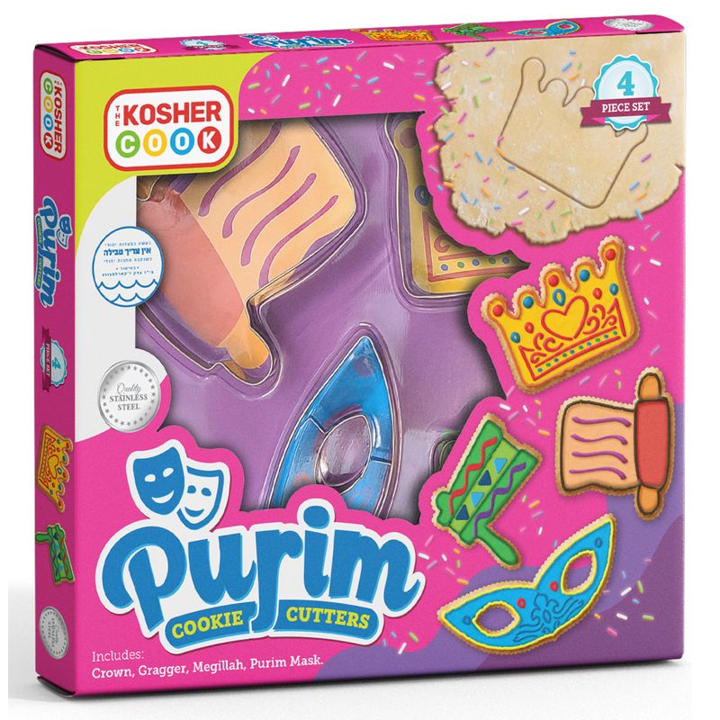 PURIM COOKIE CUTTERS 4PC