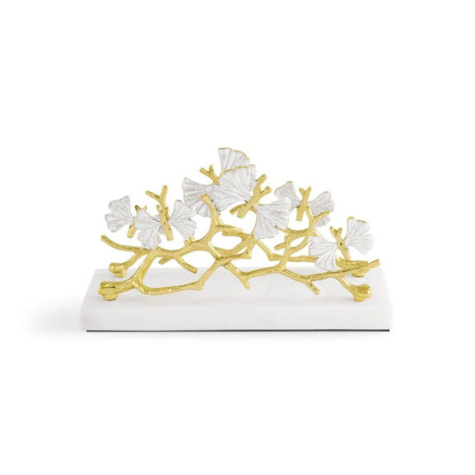 BUTTERFLY GINKO ARAM NAPKIN HOLDER ARAM GOLD