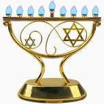 CHANUKAH LED/USB MENORAH GOLD