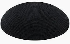 YARMULKA KNIT DMC  15cm BLK