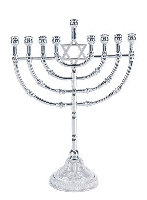 MENORAH NICKEL W/STAR OF DAVID