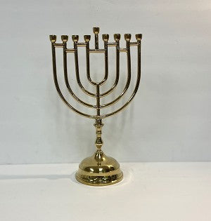 MENORAH CANDLE SHINY BRASS