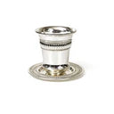 WINE CUP KIDDUSH SILVER PLATE W/TRAY